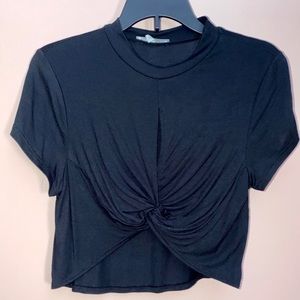 New womans black crop top